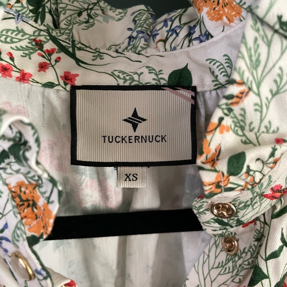 Tuckernuck Floral Ruffle-Neck Blouse - Picture 4 of 6